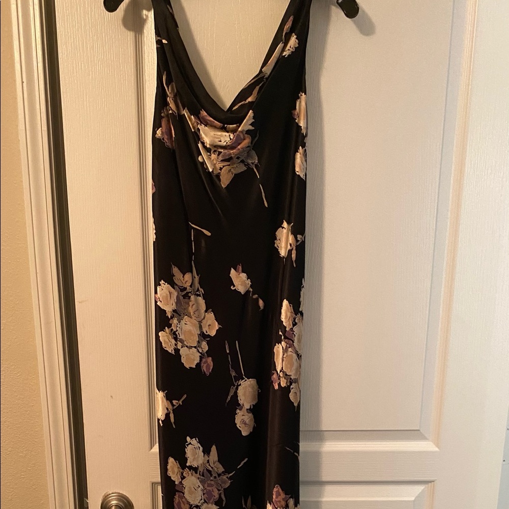 Black sheath dress, size 12, ankle length, sleeveless